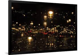 Street Lights in the Night, Abstract, Paris, France-Skaya-Framed Photographic Print