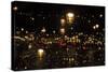 Street Lights in the Night, Abstract, Paris, France-Skaya-Stretched Canvas