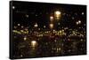 Street Lights in the Night, Abstract, Paris, France-Skaya-Framed Stretched Canvas