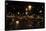 Street Lights in the Night, Abstract, Paris, France-Skaya-Framed Stretched Canvas