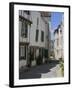 Street Lined with Hollyhocks, St. Martin-De-Re, Ile De Re Charente-Maritime, France, Europe-Peter Richardson-Framed Photographic Print