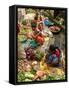 Street Market at Matiari, West Bengal, India-null-Framed Stretched Canvas