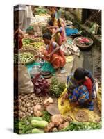 Street Market at Matiari, West Bengal, India-null-Stretched Canvas