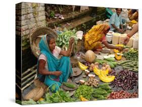 Street Market at Matiari, West Bengal, India-null-Stretched Canvas