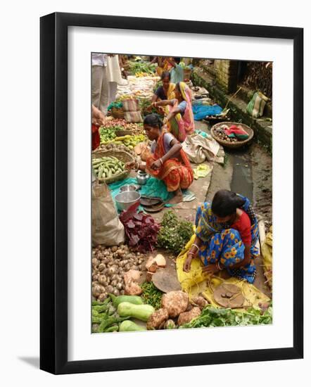 Street Market at Matiari, West Bengal, India-null-Framed Photographic Print