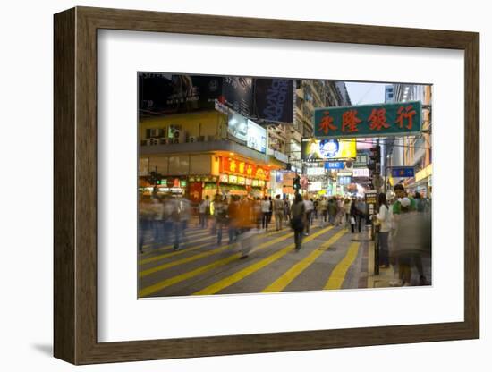 Street Market at Night, Mongkok, Kowloon, Hong Kong, China-Charles Bowman-Framed Photographic Print