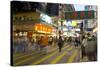 Street Market at Night, Mongkok, Kowloon, Hong Kong, China-Charles Bowman-Stretched Canvas