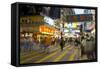 Street Market at Night, Mongkok, Kowloon, Hong Kong, China-Charles Bowman-Framed Stretched Canvas