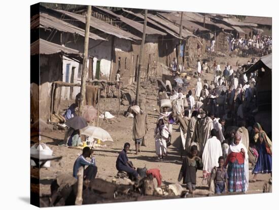 Street Market in a Village Near the Airport, Gondar, Ethiopia, Africa-Jane Sweeney-Stretched Canvas