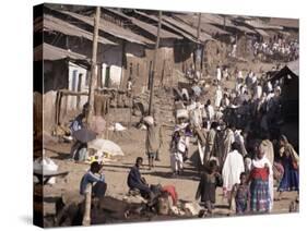 Street Market in a Village Near the Airport, Gondar, Ethiopia, Africa-Jane Sweeney-Stretched Canvas