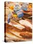 Street Market, Merchant's Stall with Fish, Sanary, Var, Cote d'Azur, France-Per Karlsson-Stretched Canvas