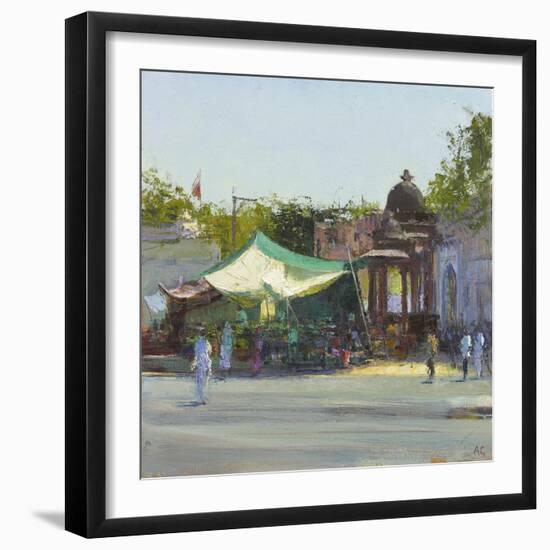 Street Market near Mandore Gardens, Rajasthan-Andrew Gifford-Framed Giclee Print