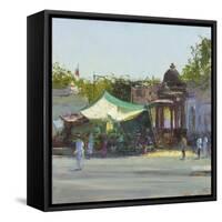Street Market near Mandore Gardens, Rajasthan-Andrew Gifford-Framed Stretched Canvas