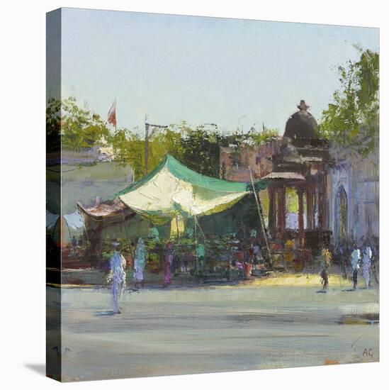 Street Market near Mandore Gardens, Rajasthan-Andrew Gifford-Stretched Canvas