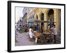 Street Market, Old Havana, Havana, Cuba, West Indies, Central America-Mark Mawson-Framed Photographic Print