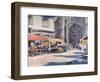 Street Market, Quimperle-Mortimer Menpes-Framed Art Print