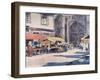 Street Market, Quimperle-Mortimer Menpes-Framed Art Print