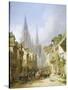 Street Market, Rouen-Caleb Robert Stanley-Stretched Canvas