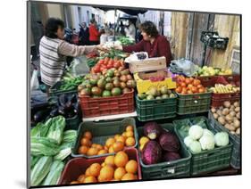 Street Market, Sanlucar De Barrameda, Andalucia, Spain-Michael Newton-Mounted Photographic Print