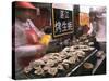 Street Market Selling Oysters in Wanfujing Shopping Street, Beijing, China-Kober Christian-Stretched Canvas