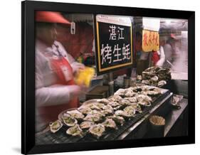 Street Market Selling Oysters in Wanfujing Shopping Street, Beijing, China-Kober Christian-Framed Photographic Print