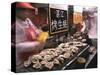 Street Market Selling Oysters in Wanfujing Shopping Street, Beijing, China-Kober Christian-Stretched Canvas