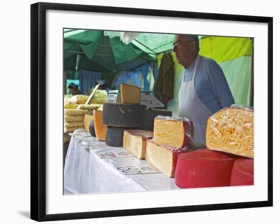 Street Market Stall Selling Cheese, Montevideo, Uruguay-Per Karlsson-Framed Photographic Print