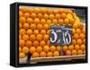 Street Market Stall Selling Oranges, Saltena Puo Jugo, Montevideo, Uruguay-Per Karlsson-Framed Stretched Canvas