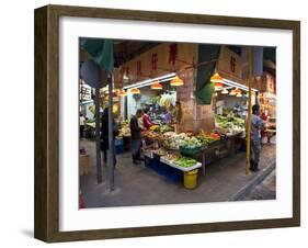 Street Market Vegetables, Hong Kong, China-Julie Eggers-Framed Premium Photographic Print