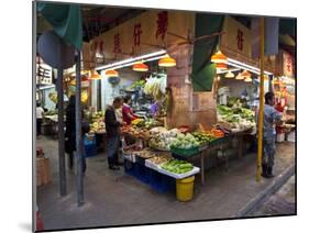 Street Market Vegetables, Hong Kong, China-Julie Eggers-Mounted Premium Photographic Print