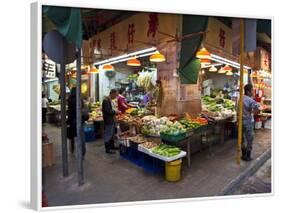 Street Market Vegetables, Hong Kong, China-Julie Eggers-Framed Photographic Print