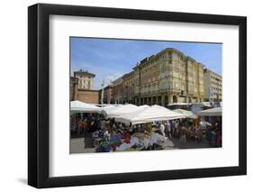 Street Market, Via Irnerio, Bologna, Emilia-Romagna, Italy, Europe-Peter Richardson-Framed Photographic Print