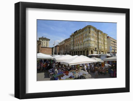 Street Market, Via Irnerio, Bologna, Emilia-Romagna, Italy, Europe-Peter Richardson-Framed Premium Photographic Print