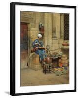 Street Merchant, 1888 (Oil on Canvas)-Ludwig Deutsch-Framed Premium Giclee Print