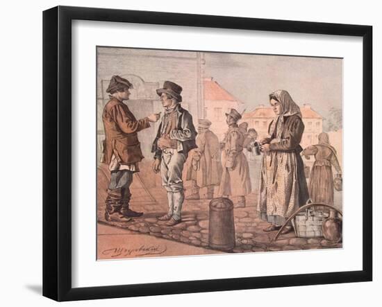 Street Milk Seller (From the Series These are Our People), 1842-Ignati Stepanovich Shchedrovsky-Framed Giclee Print