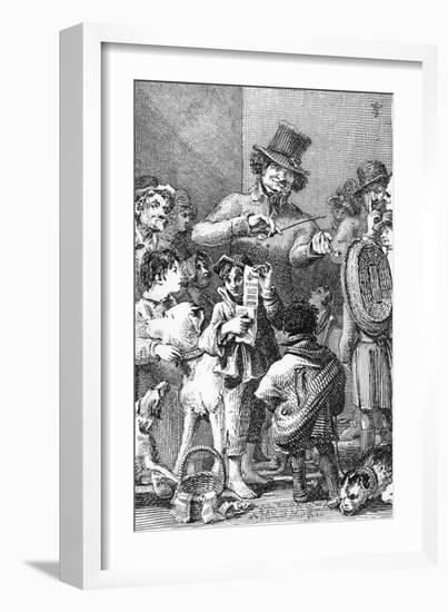 Street Music: a Bird Mimic, 1816-J.t. Smith-Framed Art Print