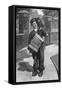 Street Music: a Concertina Player with Monkey Friend, C.1890-null-Framed Stretched Canvas