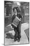 Street Music: a Concertina Player with Monkey Friend, C.1890-null-Mounted Art Print