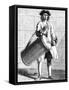 Street Music: Parisian Musician-null-Framed Stretched Canvas