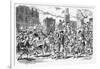 Street Music: St Cecilia's Day Street Scene, 1837-George Cruikshank-Framed Art Print