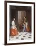 Street Musicians at the Door, 1665-Jacob Ochtervelt-Framed Giclee Print