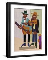 Street Musicians-William H Johnson-Framed Art Print