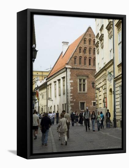 Street Near the Wawel Castle Area, Krakow (Cracow), Unesco World Heritage Site, Poland-R H Productions-Framed Stretched Canvas