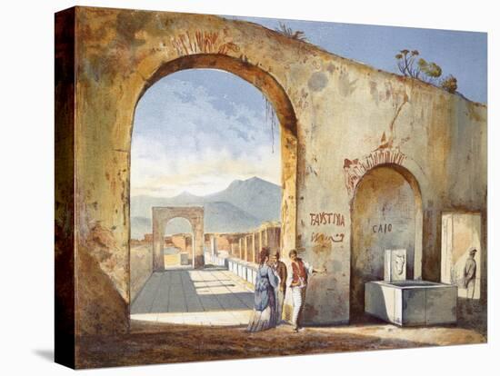 Street Next to Temple of Jupiter, from Pompei-Federico Barocci-Stretched Canvas