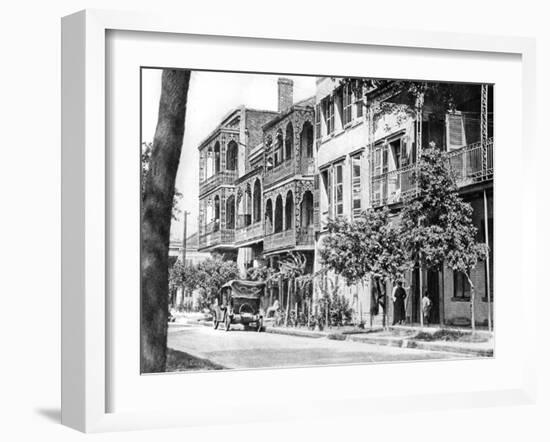 Street of Balconies in the Vieux Carre, New Orleans, 1925 (B/W Photo)-American Photographer-Framed Giclee Print