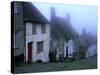 Street of "Gold Hill" Shrouded in Fog, Shaftesbury, Dorset, England-Jan Stromme-Stretched Canvas