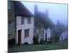 Street of "Gold Hill" Shrouded in Fog, Shaftesbury, Dorset, England-Jan Stromme-Mounted Photographic Print