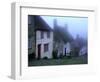 Street of "Gold Hill" Shrouded in Fog, Shaftesbury, Dorset, England-Jan Stromme-Framed Photographic Print