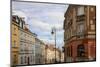 Street of homes is off the main square in Old Town Warsaw. Homes have been restored-Mallorie Ostrowitz-Mounted Photographic Print