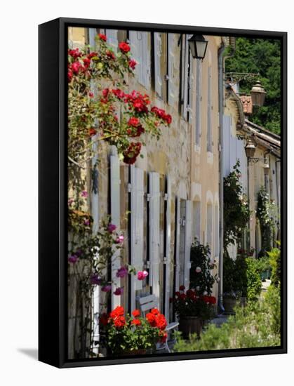 Street of Houses, St. Jean De Cole, Dordogne, France, Europe-Peter Richardson-Framed Stretched Canvas